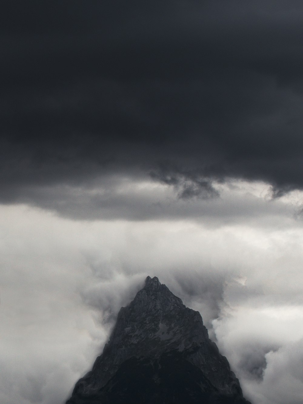 mountain surround with clouds