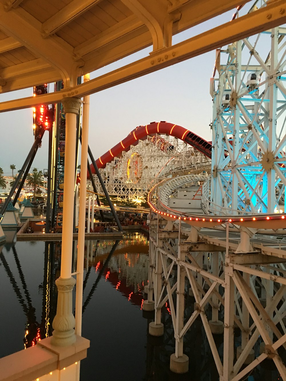 amusement park on body of water