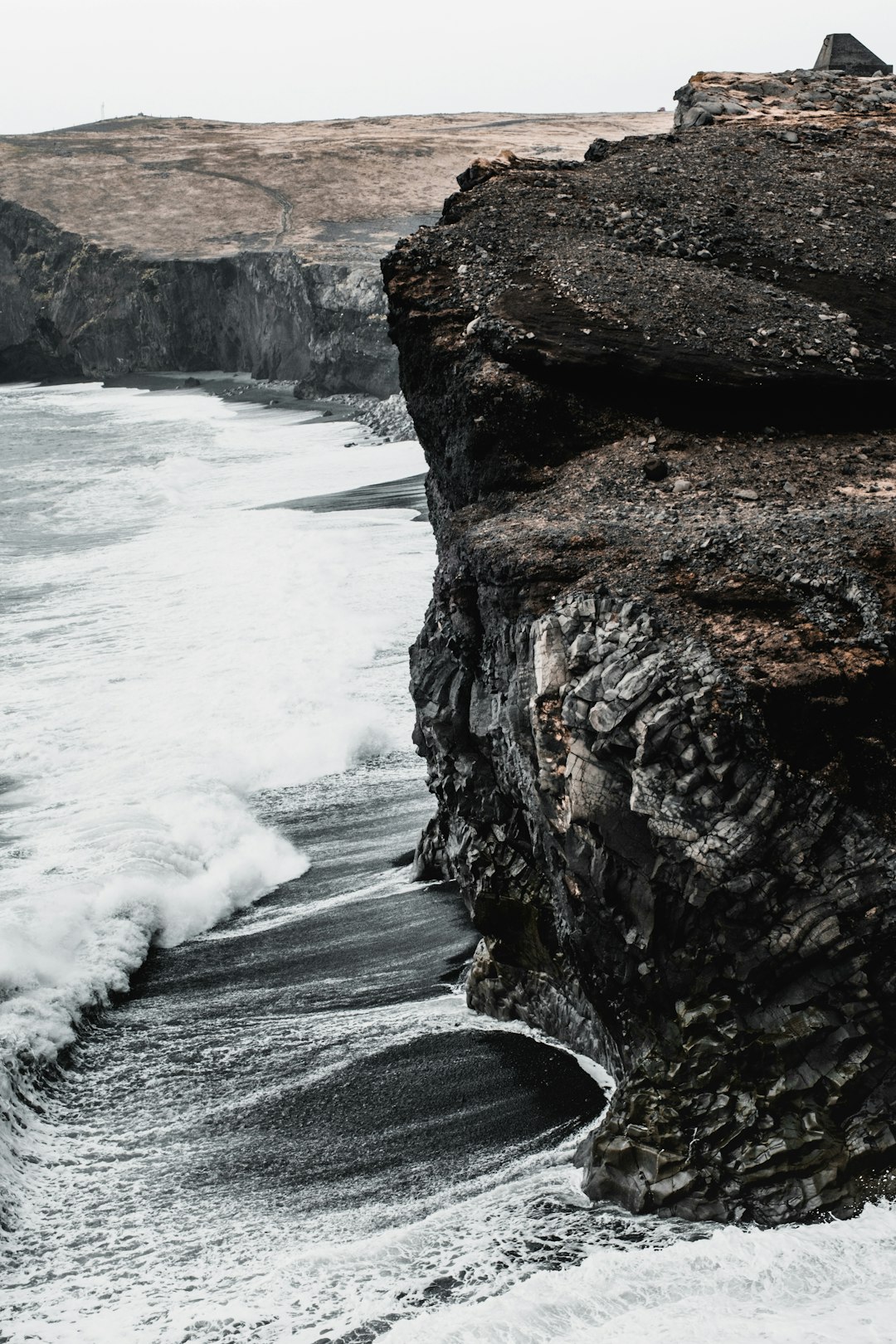 black rock formation