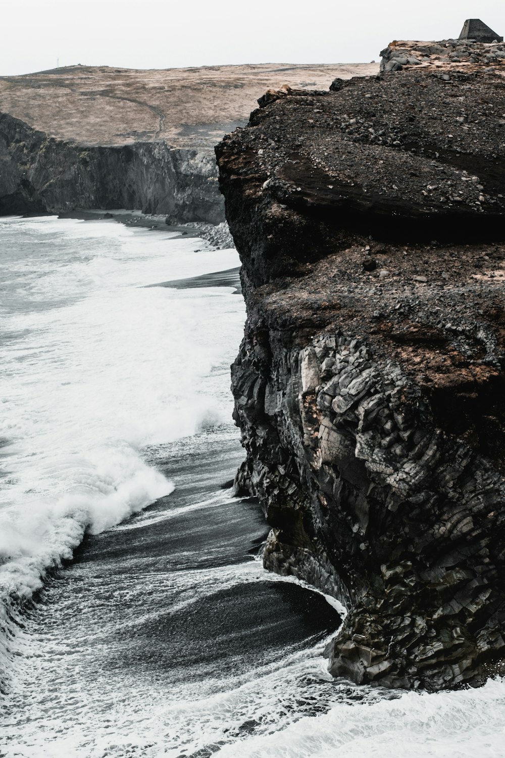 black rock formation