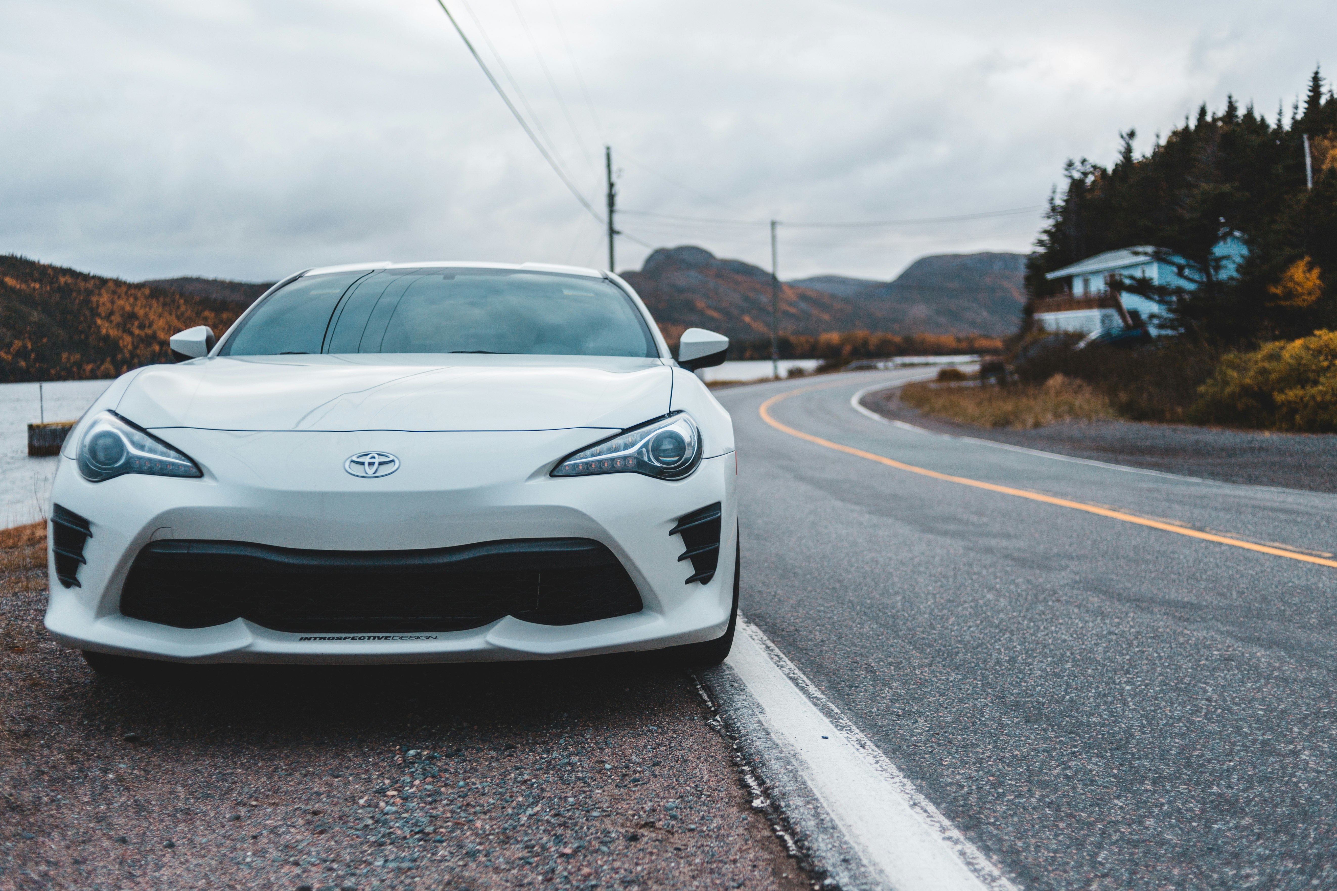 white Toyota car