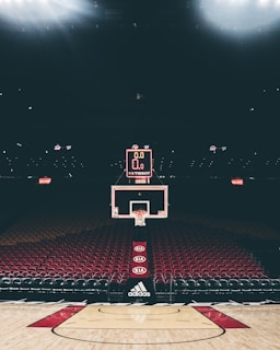 aerial photography of empty seats in a basketball stadium
