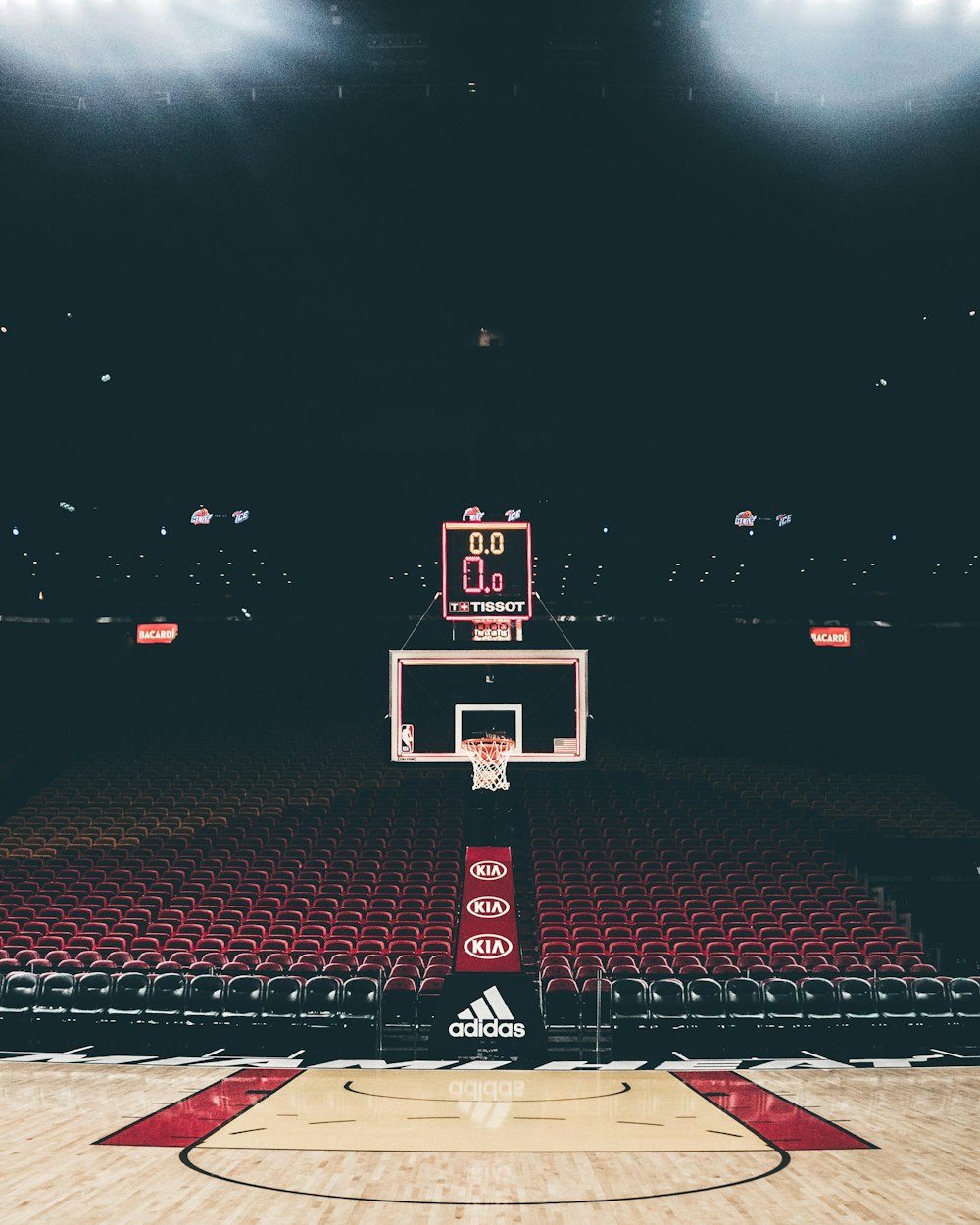 aerial photography of empty seats in a basketball stadium