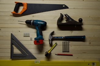 assorted-color handheld tools