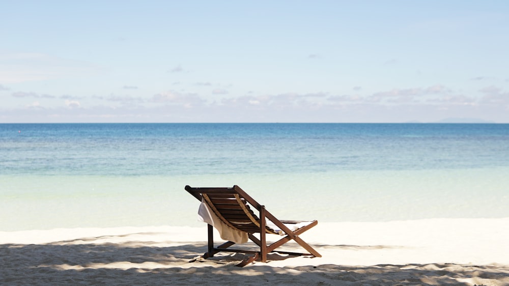 sun lounger in beach