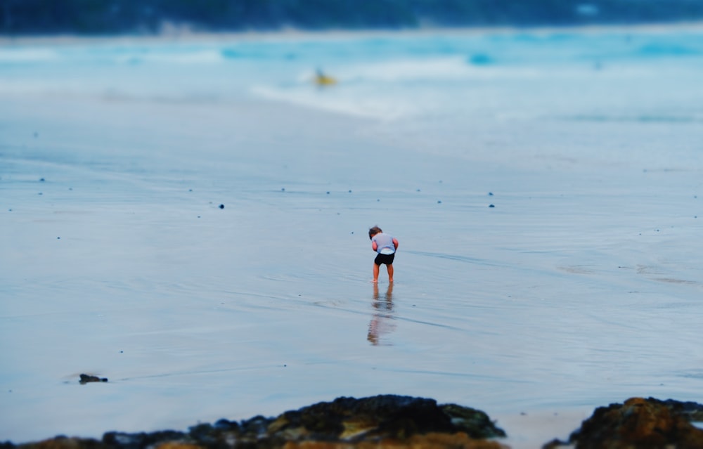 child on seashore