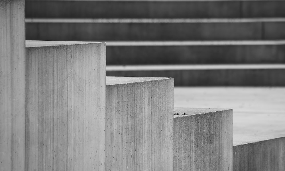 concrete stairs in closeup photography