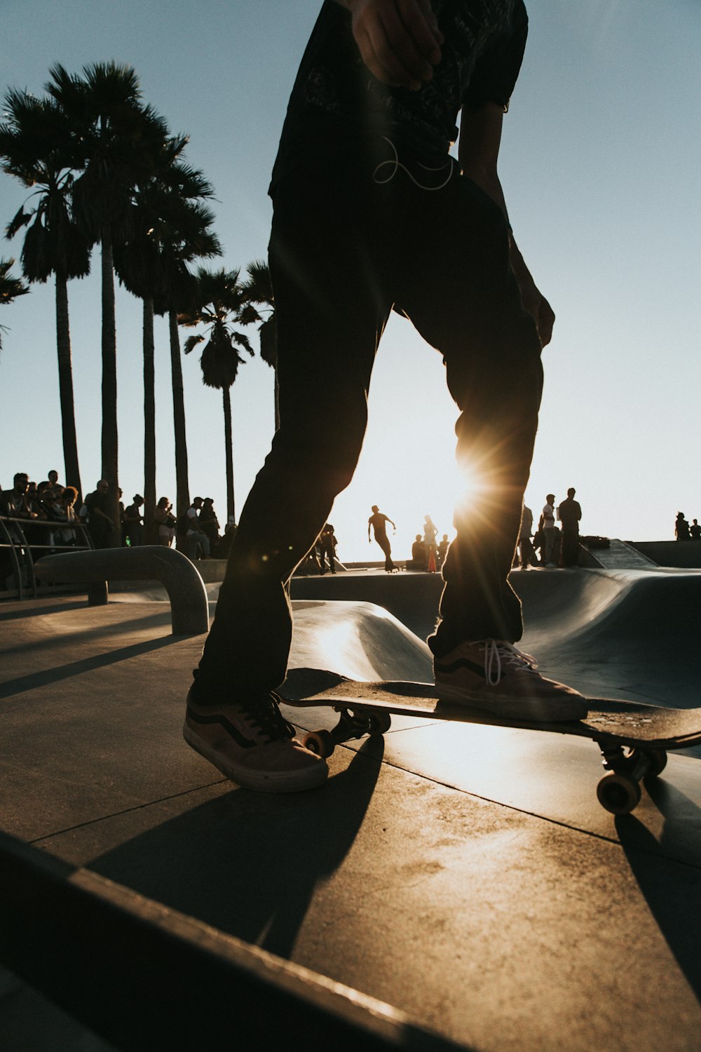 man riding on skateboard