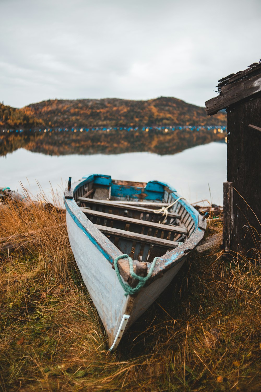 blue jun boat near body of water