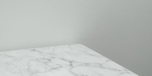white marble top