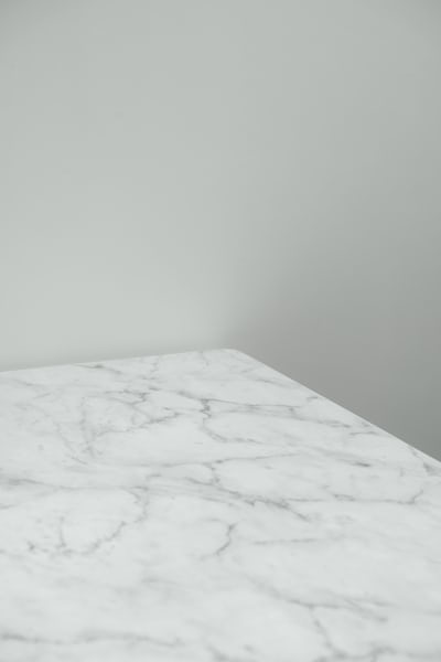 White marble top