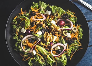 cooked food on black bowl