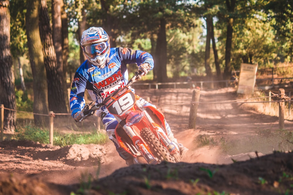 rider riding dirt bike outdoors