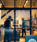 group of people inside cafe