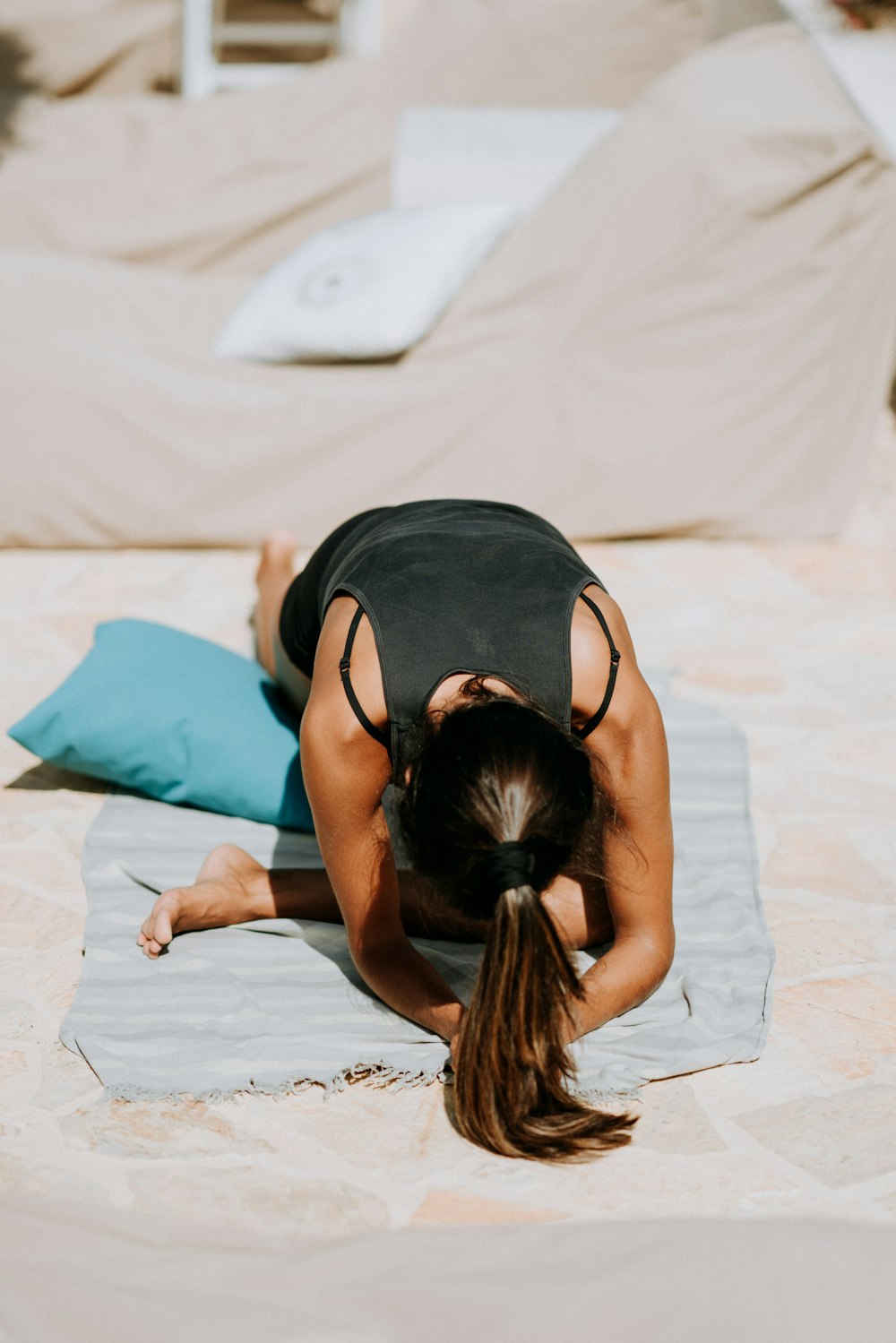 woman doing yoga pose