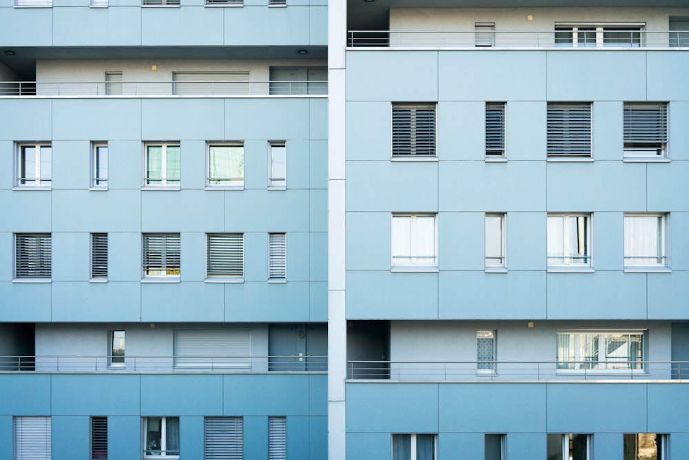 blue concrete building