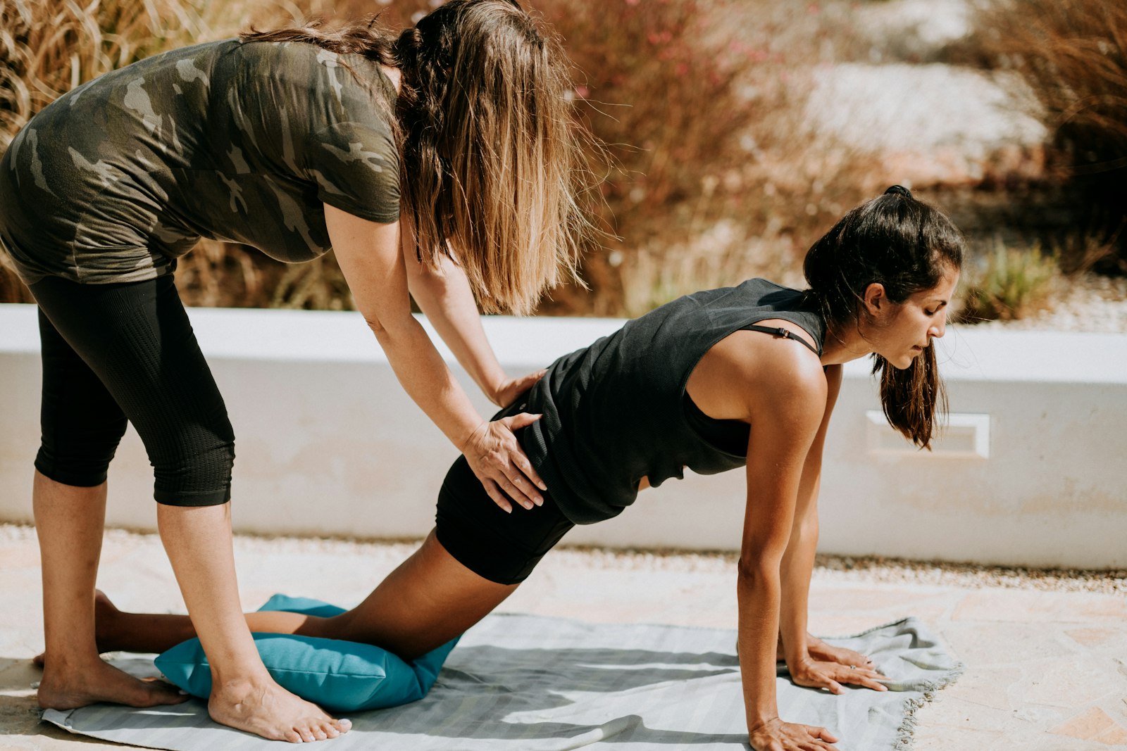Woman smiling after finishing a workout