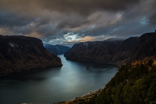 landscape photo of river and mountains in Aurland Norway
