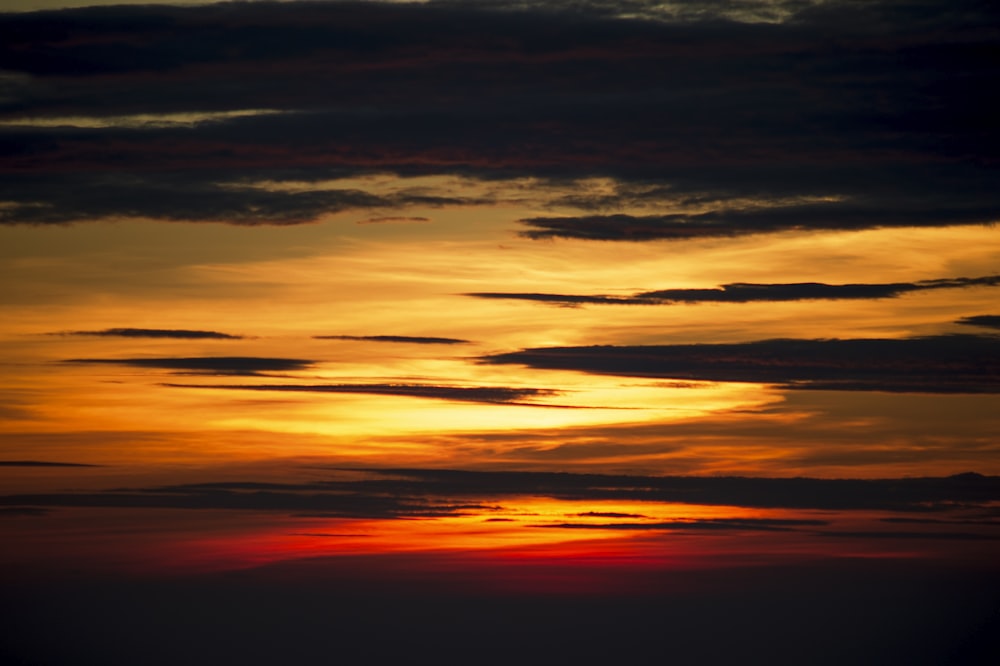 golden hour under the silhouette clouds