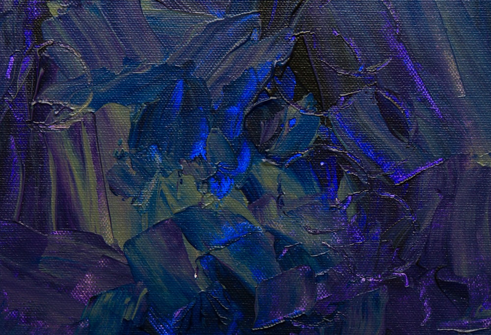 purple and black abstract painting