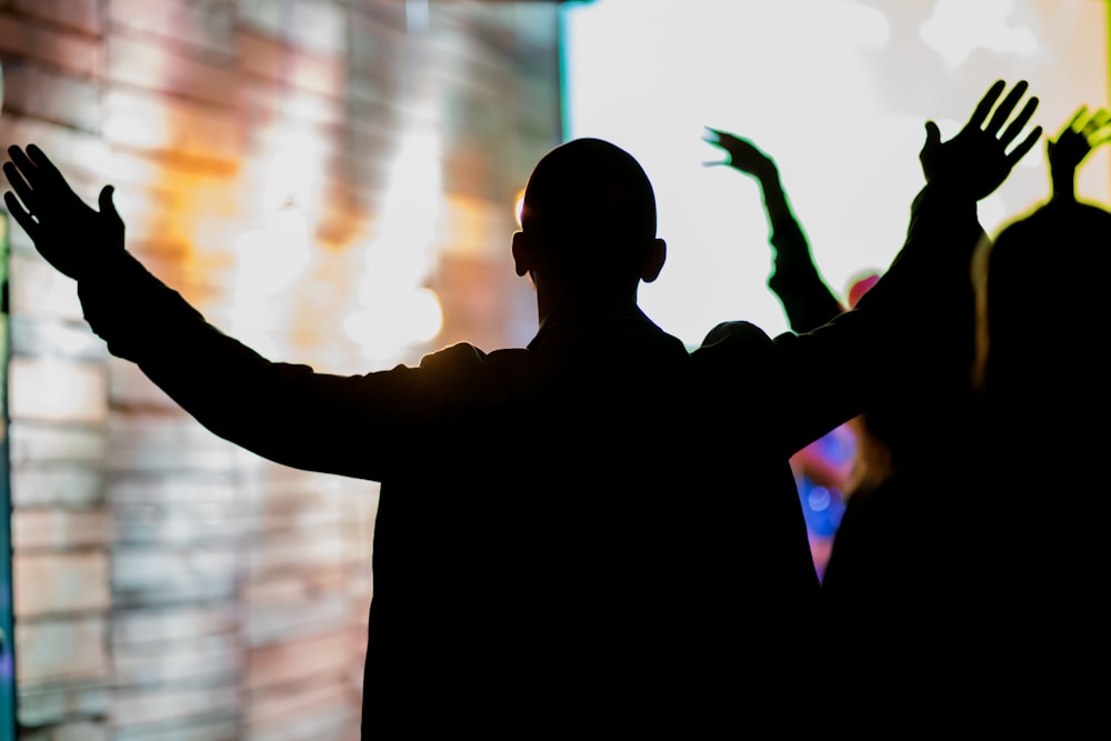 silhouette photography of man