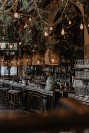 brown pendant light