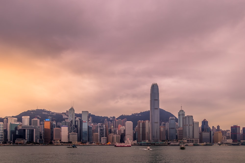 view of city scape during golden hour