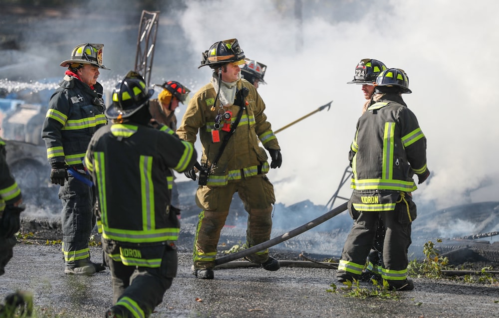 fire fighters during daytime