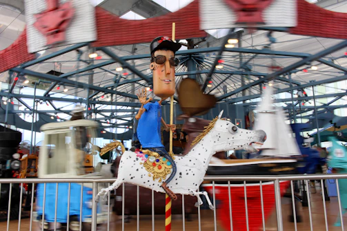 Close-up of a modern carousel slider showing recognizable corporate logos in vibrant colors.