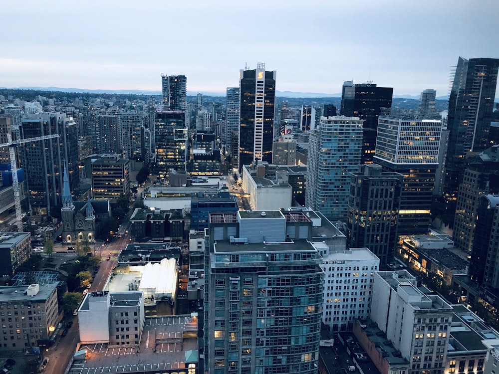 aerial photography of high rise building