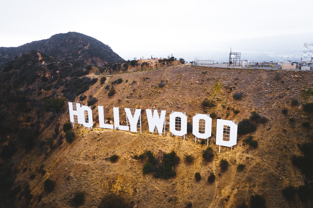 Hollywood mountain signage