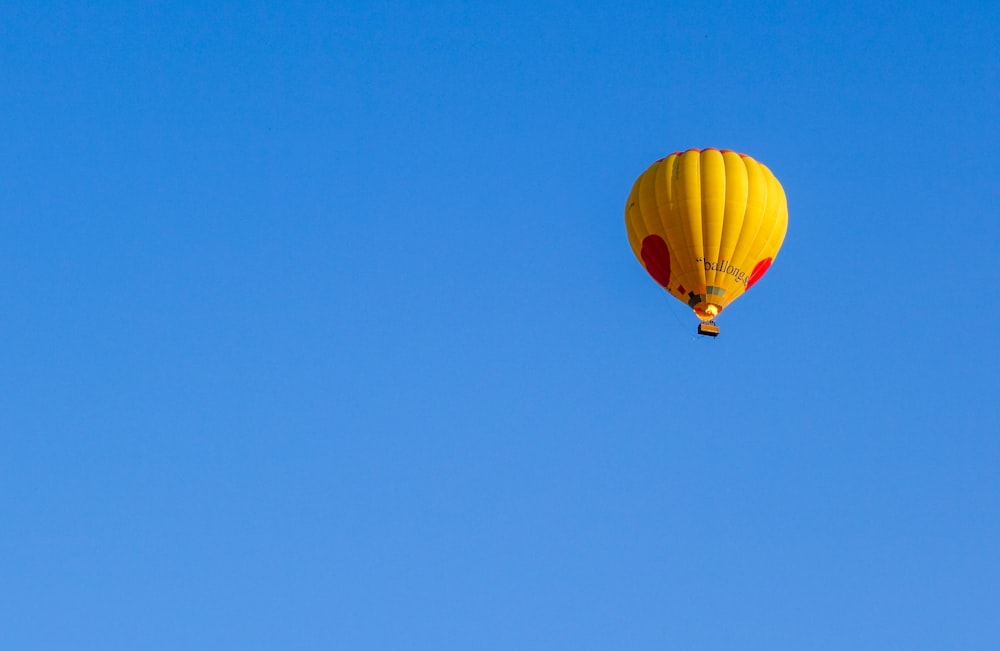 yellow hot air balloon