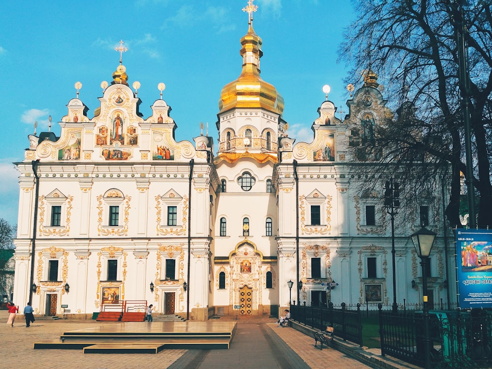 white and gold cathedral