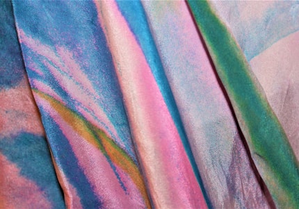 pink blue green textile