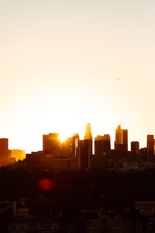 city during sunrise in Downtown United States