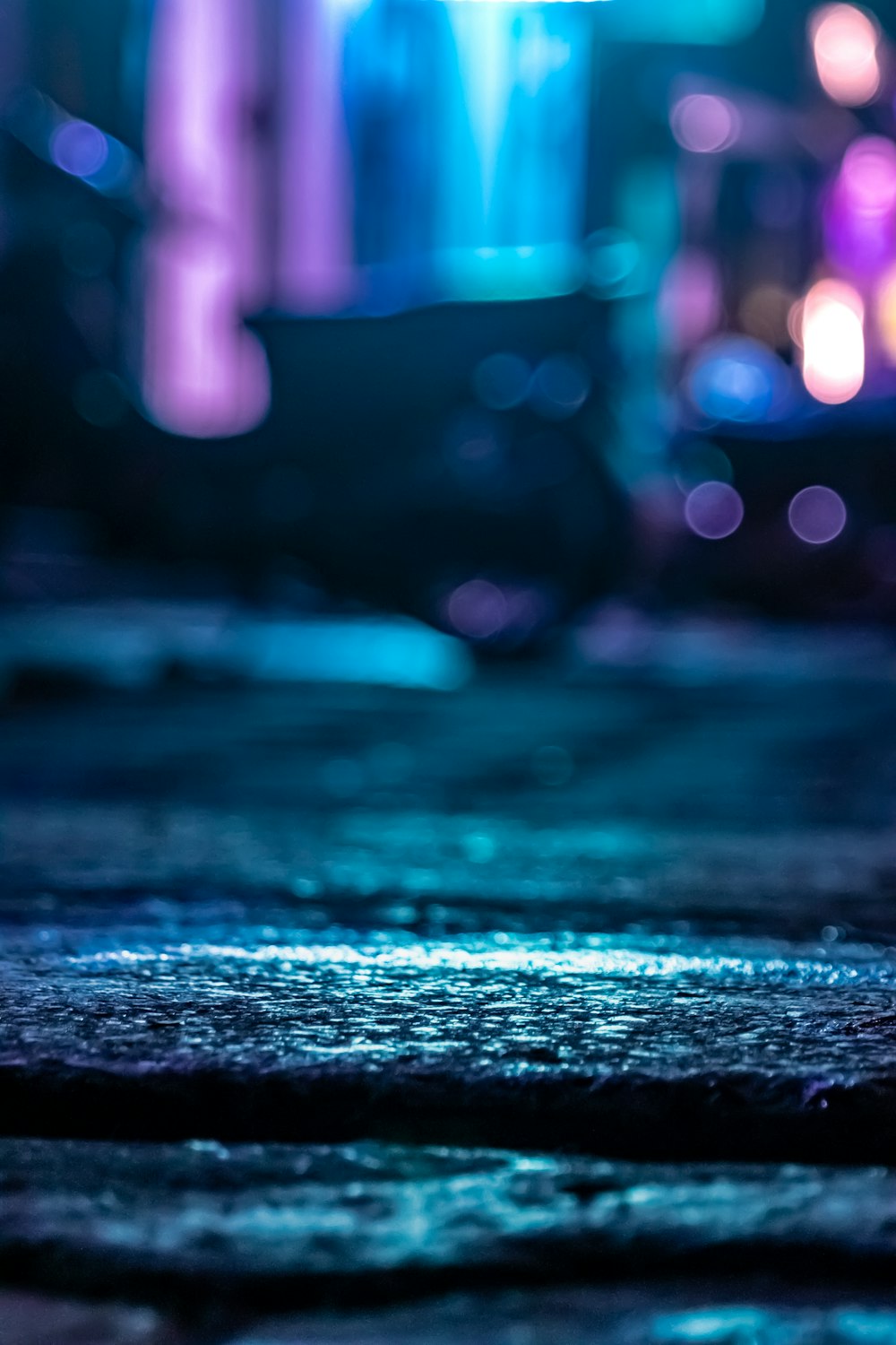 ground with assorted lights bokeh photography