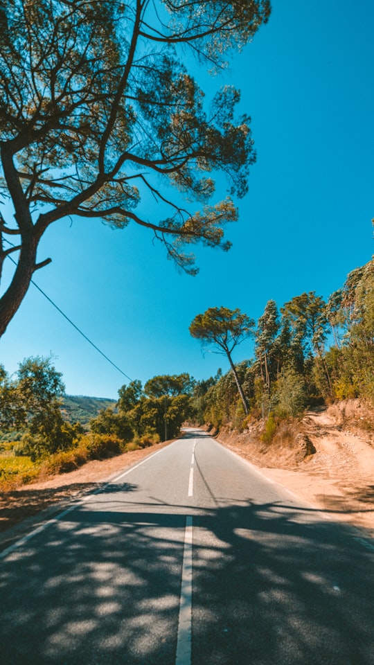 black road path in Peso da Régua Portugal