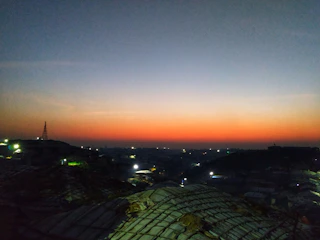 A panoramic view of Panipat city skyline at dusk.