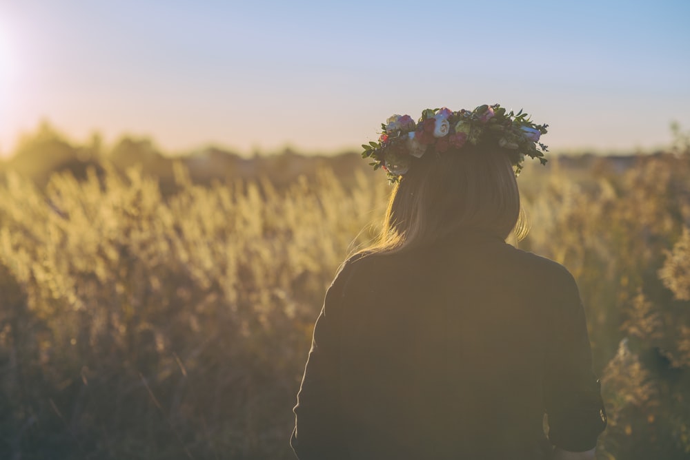 woman wearing headdress