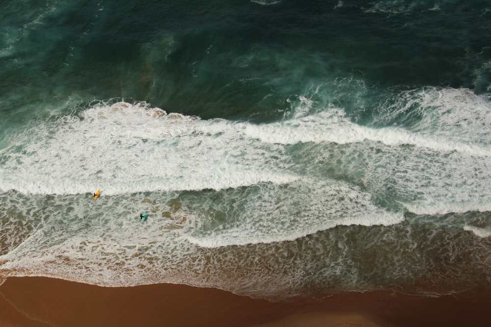 ocean waves hitting shore during daytime