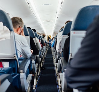 people sitting inside plane