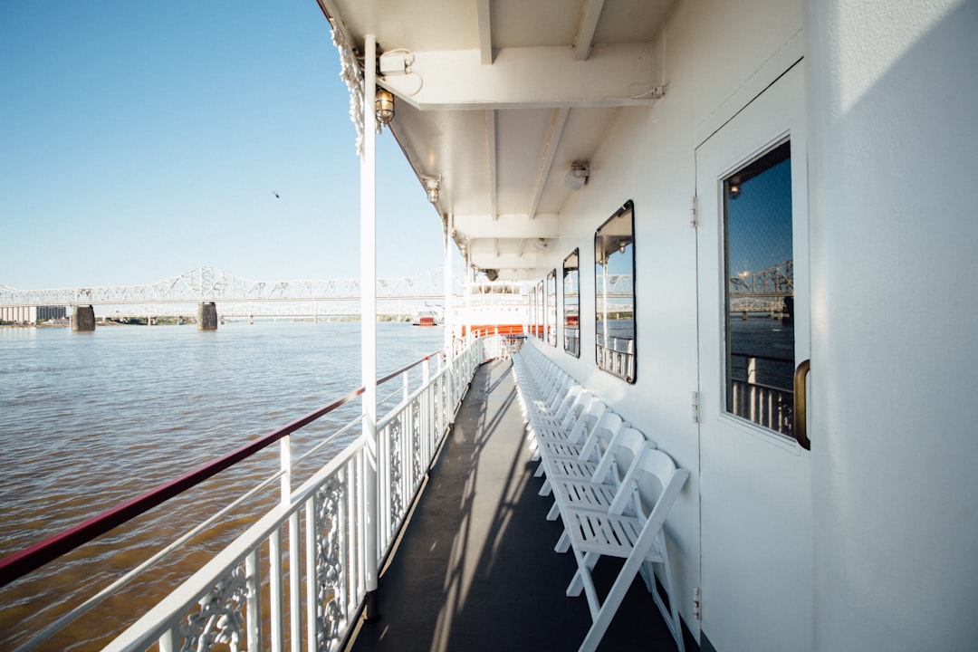 white ship with chairs