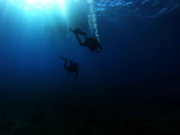 two persons scuba diving