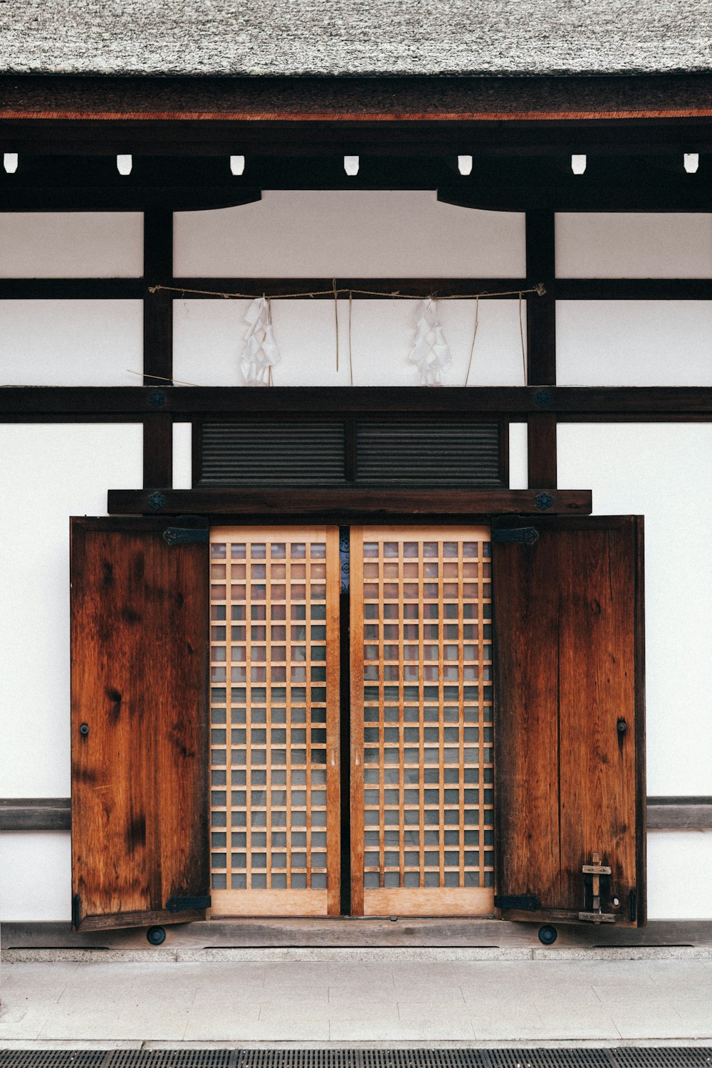 brown wooden door