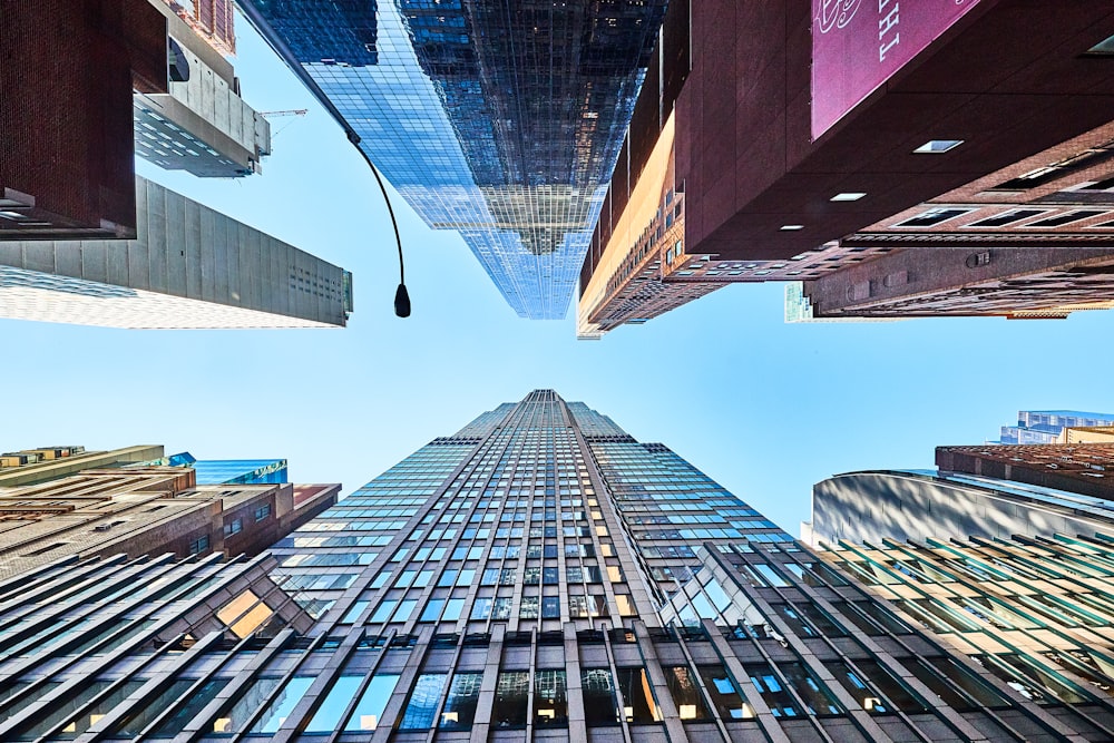 high-angle photography of high r ise buildings