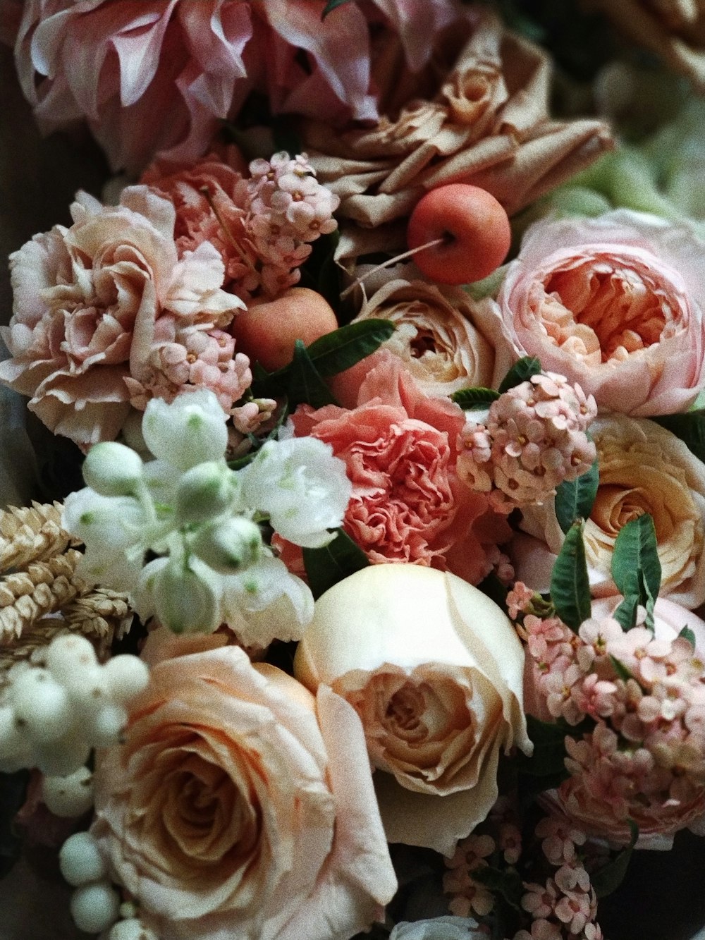 ベージュのバラの花の接写