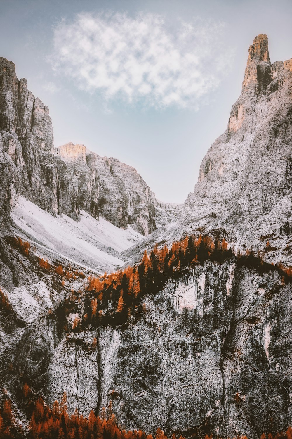 gray concrete mountain