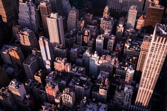 aerial view of buildings in New York City United States