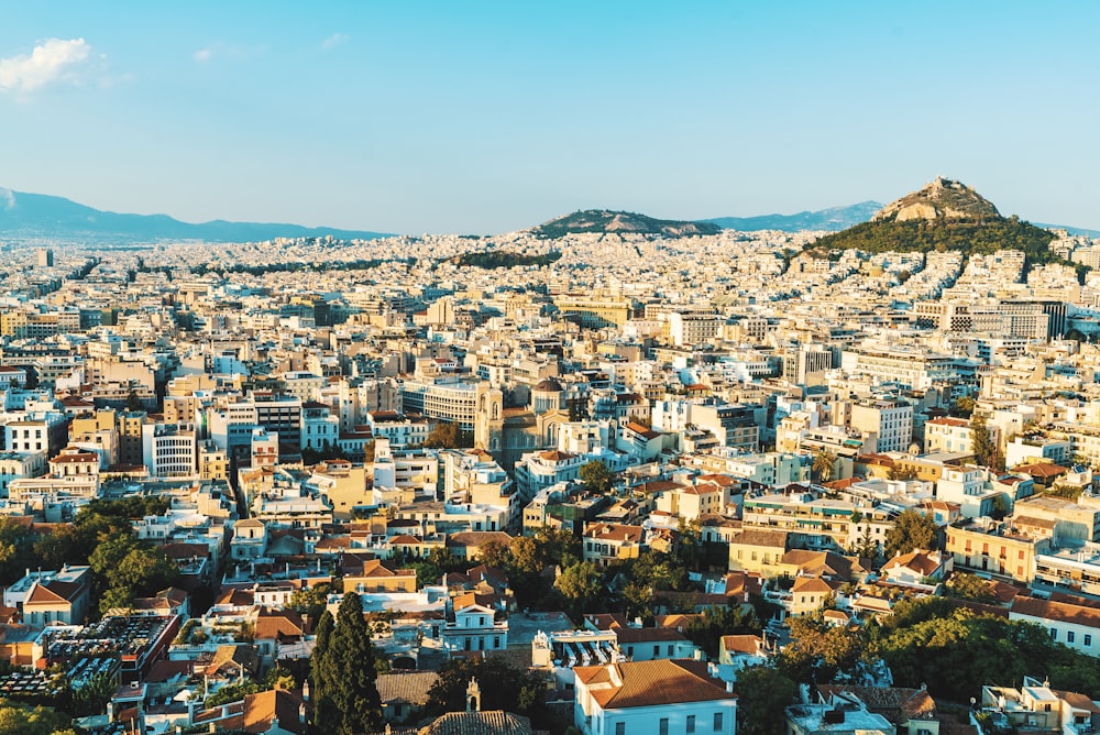 high angle photo of cityscape