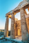 column ruins during daytime